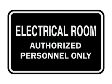 Signs ByLITA Classic Framed ELECTRICAL ROOM AUTHORIZED PERSONNEL ONLY Sign